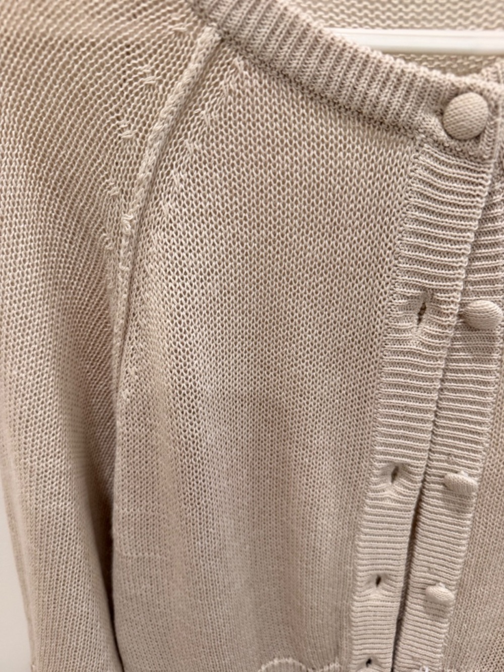 Zara Knit Button-Up Cardigan Sweater-Ecru Size XS - Picture 2 of 4